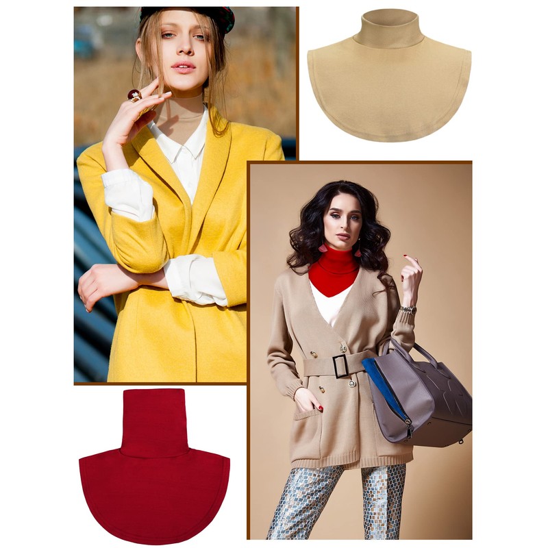 Giegxin 9 Pcs Women Fake Turtleneck Dickey Collars Detachable False