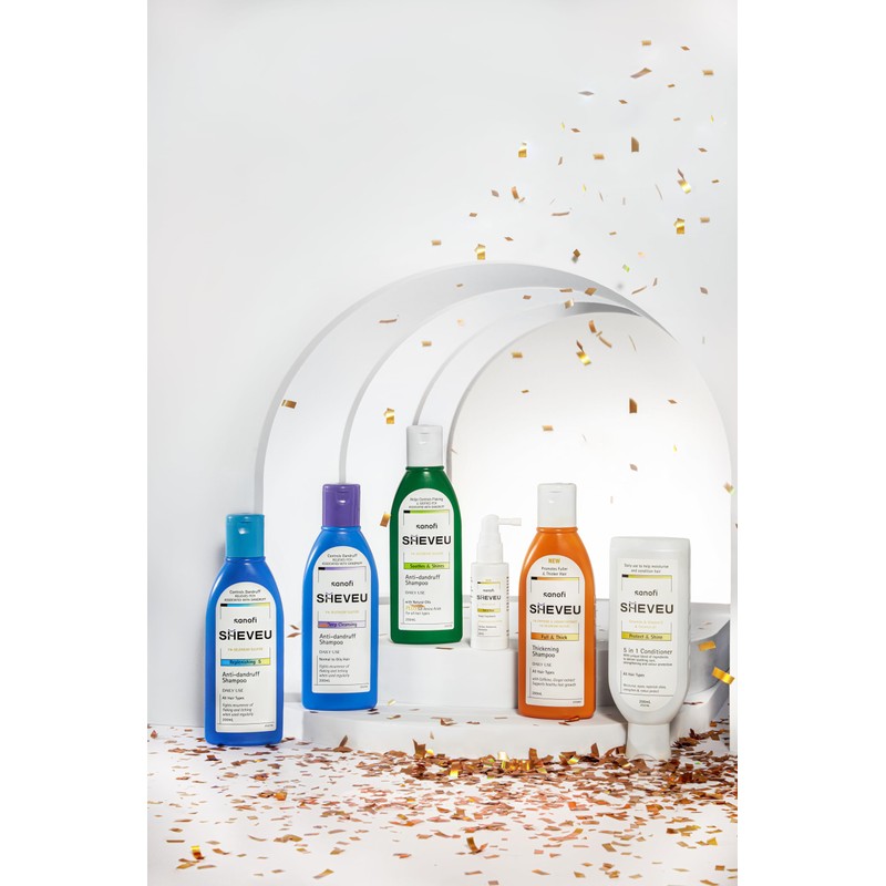 Sheveu Anti-Dandruff Shampoo 375 ml, Green