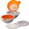 Microwave Egg Poacher, Egg Cooker Microwavable 2 Cavity Eggs Poacher
