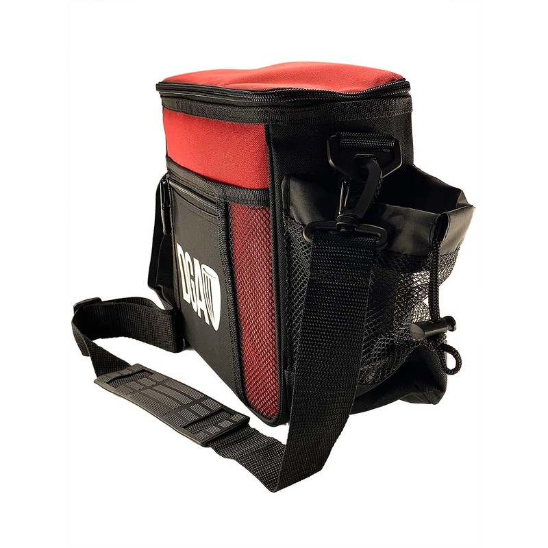 DGA Disc Golf Starter Disc Golf Bag (Red), 5 Pocket