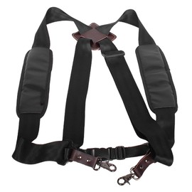 VOANZO African Drum Shoulder Strap with Thick Cushion Soft Padding Adjustable Percussion Drum Backpack Strap 5cm Wide Polyester Material Black with Breathable Design