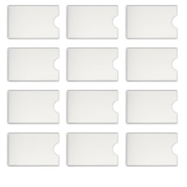 WallTrust Hard Plastic Protective Case - Pack of 12 - Card Protective Case for Credit Cards ID Transparent - Secure Card Case and EC Cards Bank Cards, Transparent without hole