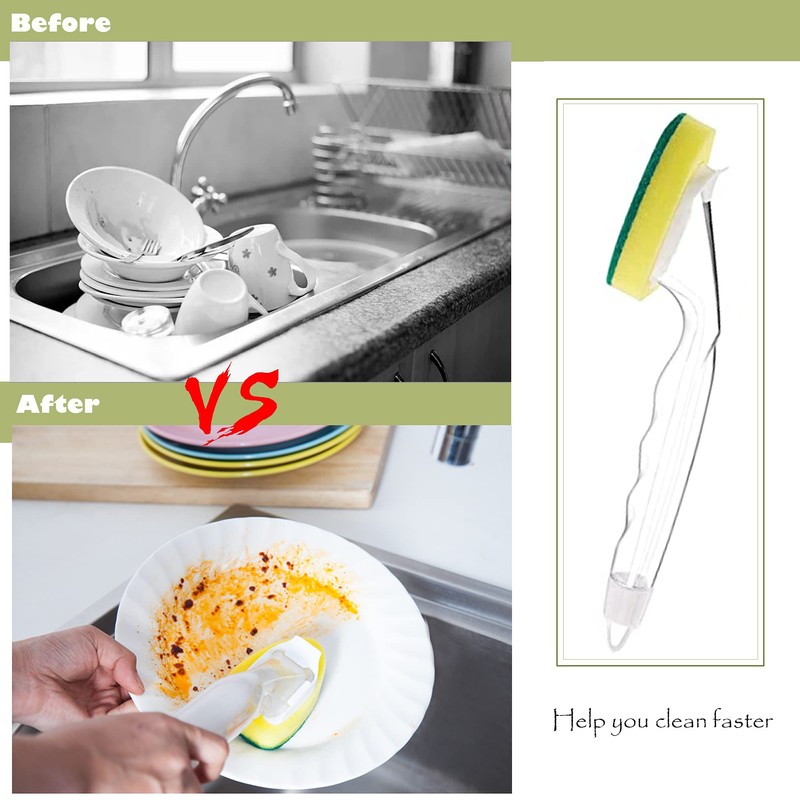 Cleaning Sponge Dish Sponge with Handle Dish Wall Sponge Washing