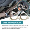 leechio 2PCS Car Exhaust Gasket, 2.99" 3 Hole Exhaust Flange