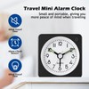 Travel Alarm Clock,Silent Non-Ticking Analog Clock with Snooze & Nightlight