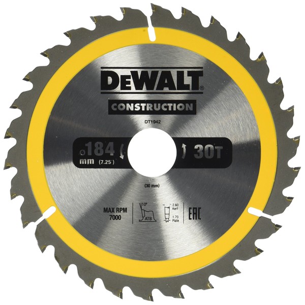 Dewalt DT1942-QZ 7.2"/30mm 30WZ Portable Circular Saw Blade