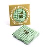 Moomin MOOMIN Checkered Flower Towel Handkerchief, Green, Packed in Packaging,