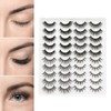 20 Pair Natural Eyelashes Fluffy Cross Fibre 3D False Eyelashes