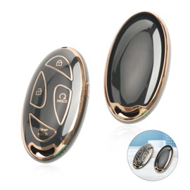 BIXUAN SX2 2024 Car Key Case Cover Compatible with Hyundai ioniq 6 2024 Kona SX2 2024 5-Button TPU Key Ring Accessories Original Black