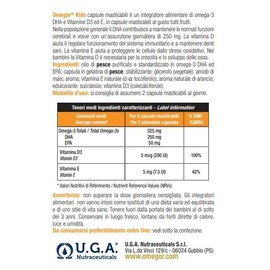 Omegor Kids Capsules, 250 mg Omega-3-DHA for Children, Exquisite Soft Capsules in Fish Jelly, Sweetened and Chewable, Try All Fruits, 60 cps