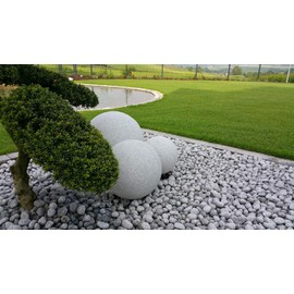 Trango, IP65 LED garden ball in granite look, including 1 x E27 4 W - 7 W LED and a 5 m outdoor cable, ball light, outdoor lamp
