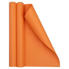 JAM Paper Gift Wrap - Matte Wrapping Paper - 52.6 Sq Ft Total (17 in x 18 Ft Each) - Matte Orange - 2 Rolls/Pack
