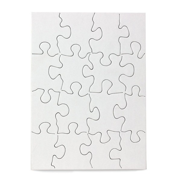 Hygloss Products Blank Jigsaw Puzzle – Compoz-A-Puzzle – 4 x 5.5 Inch - 16 Pieces, 100 Puzzles (96124)