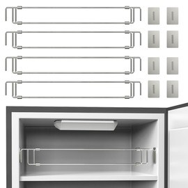 Golysoa RV Adjustable Refrigerator Tension Rods Bars 12.5-22.3" | Essential RV Camper Fridge & Cabinet Accessories, Travel Trailer Tension Rods, Stainless Steel (4 Pack)