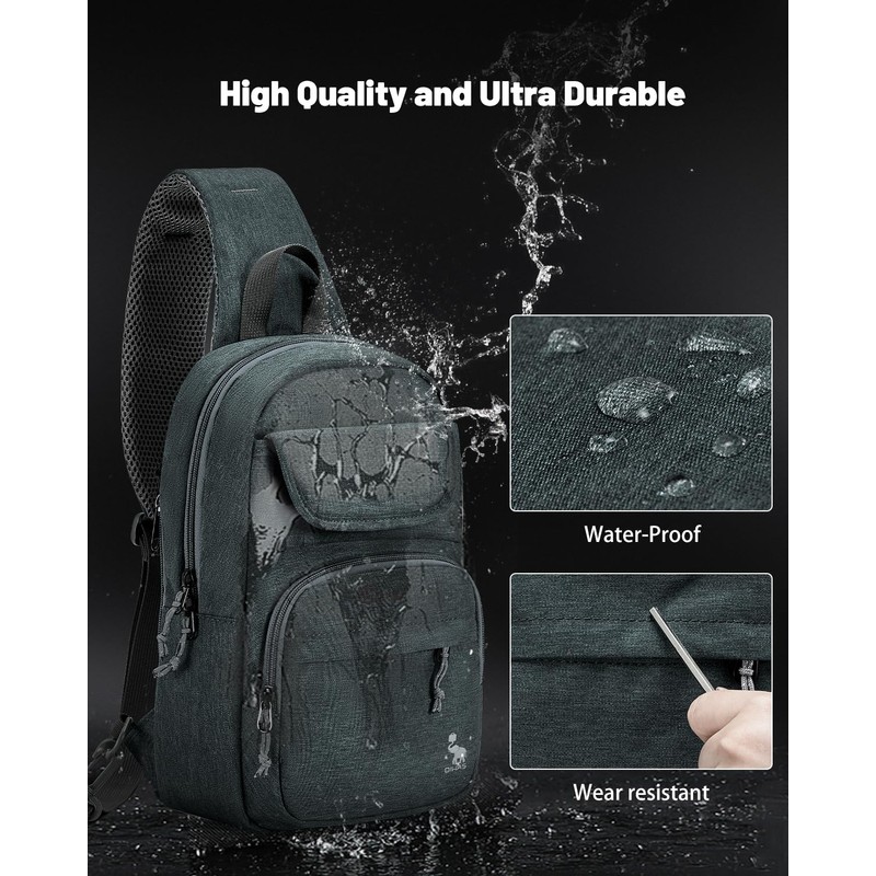 OIWAS - Mochila cruzada para hombre, mochila de una correa