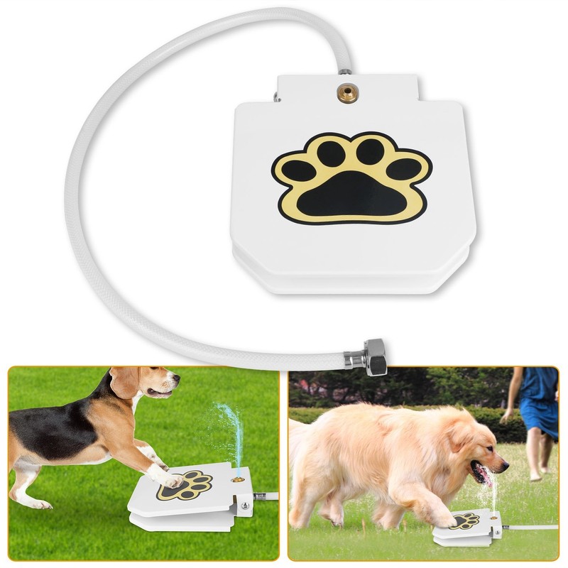 Outdoor Dog Pet Water Dispenser Step Activated Sprinkler with Interactive