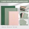 EMSHOI Spiral Notebook College Ruled, A5 Small Hardcover Leather, 140