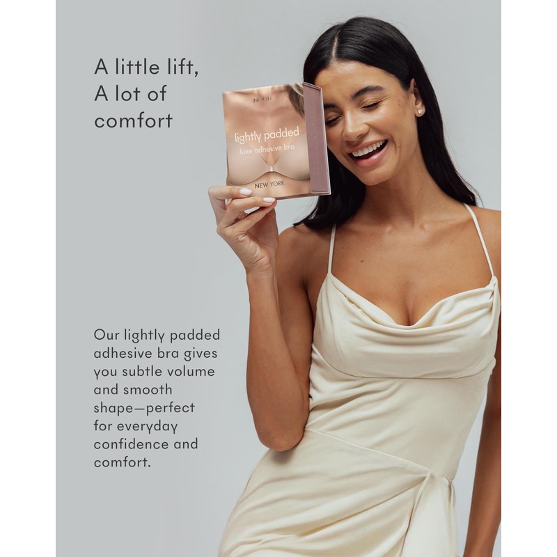 NOOD New York Women's Lightly Padded Luxe Adhesive Bra, No.