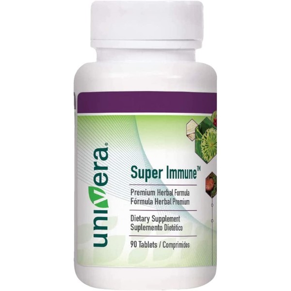 Univera Super Immune | Immune Health Supplement w/Herbal Formula | Resihi Mushroom Extract, Astralagus, Schisandra Chinensis for Immunity | Eleuthero to Manage Stress & Protect Cells | 90-Day Supply