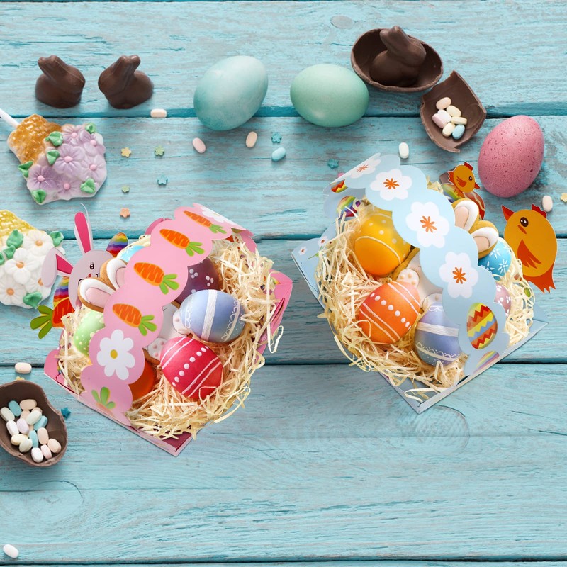 LIHAO Pack of 12 Easter Baskets Craft Idea Easter Nests
