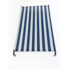 ClicksEZ One Size Fits All: Dog Pet Bed Blue White Nylon Mesh with Heavy Duty Steel Metal Frame for Small, Medium and Large Size Dogs (42''x28'')