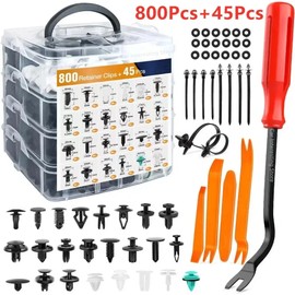 Automotive Trim Retainer Clip Kit for Car Panel Repairs – Assorted ABS Plastic Fasteners with Storage Case and Multiple Set Options