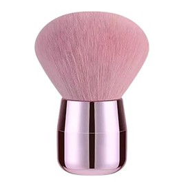 NaYiissi 1PC Mini Makeup Blush Brushes, Small Travel Mushroom Head Foundation Brush, Kabuki Brush for Mineral Powder Contouring Cream or Liquid Cosmetics Pink