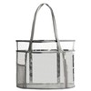 TINYAT Large Clear Tote Bag for Women Transparent Beach Bag