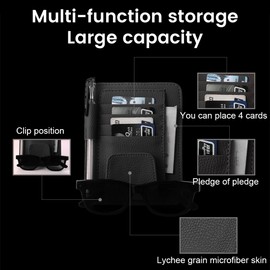 ZEPIQOR 2 Pcs Brillenhalter für Auto, brillenhalter für auto, Brillenhalter für Auto Sonnenblende, Auto Sonnenbrillenhalter, Magnetischer Sonnenbrillenhalter Auto, Universal Auto Visier Brillenhalter