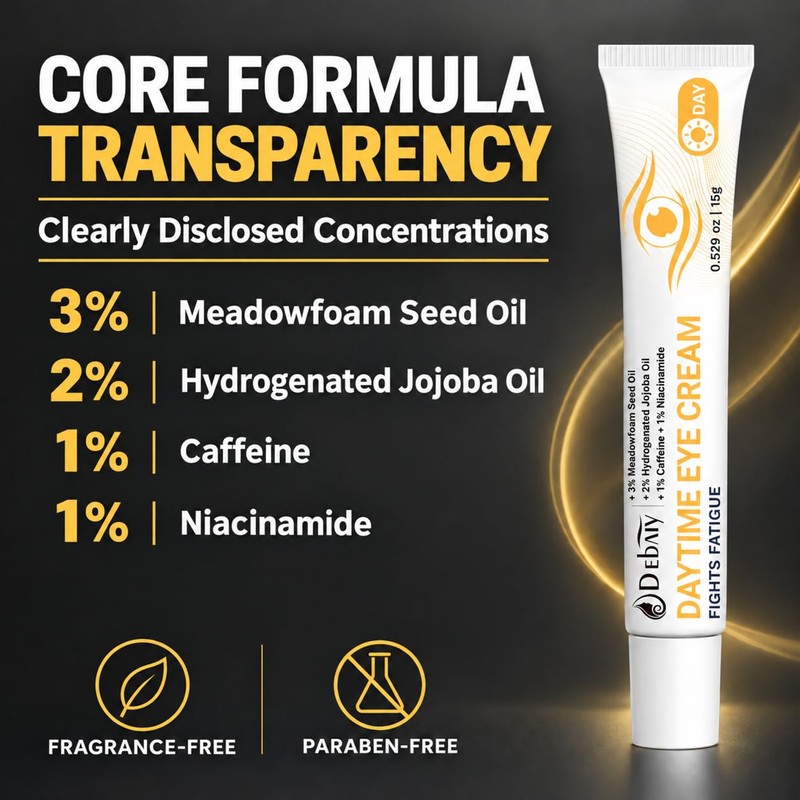 Daytime Eye Cream for Dark Circles & Puffiness, with Caffeine,