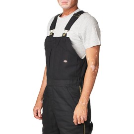 Dickies Men's Big-Tall Premium Insulated Duck Bib All, Black, X-Large/Tall