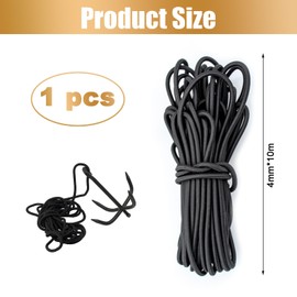 Cord Bungee Cord 4mm 10M Elastic Shock Cord Quality Bungee Cords - 4mm, 4mm Elastic String Bungee Cord Round Stretchy Cord, Elastic Bungee Rope for Tarpaulin/Trailer/Backpack/Tent Pole