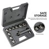 NEIKO 02614A Interchangeable Large Hollow Hole Punch Tool Set, 10