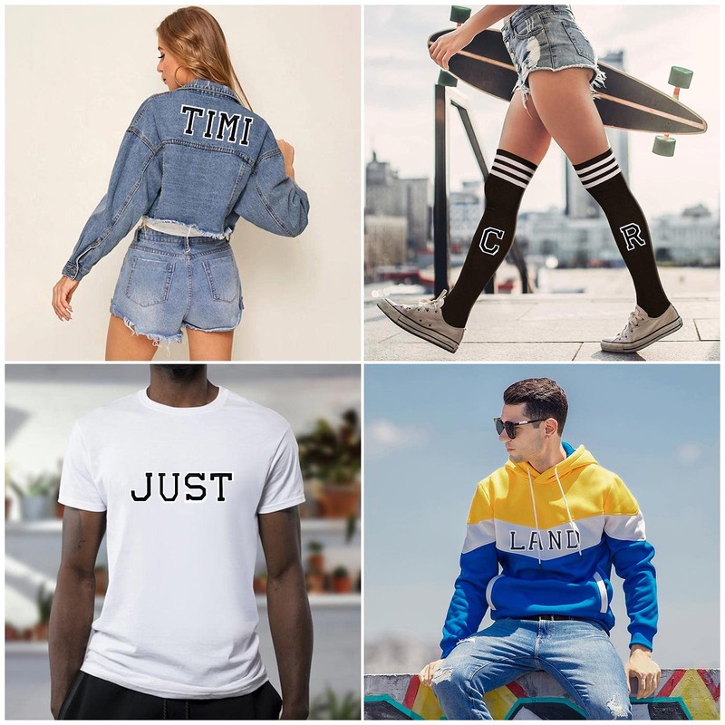 Jongdari Jongdari Iron On Letters and Numbers Patches for Clothing,