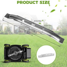 2 Stück Mähmesser Mähroboter Messer 28cm Ersatzmesser Messerklingen Kompatibel mit Stihl iMow Mähroboter RMI Viking MI 632 632 P 632 C 632 PC Rasentrimmer Rasenroboter Messer Rasenmähermesser