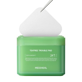 Mediheal MEDIHEAL Teatree Trouble Facial Toner Pads with Tea Tree & Lactobacillus - Soothing Cotton Pads for Sensitive & Acne Prone Skin - Vegan Face Gauze, 100 Pads