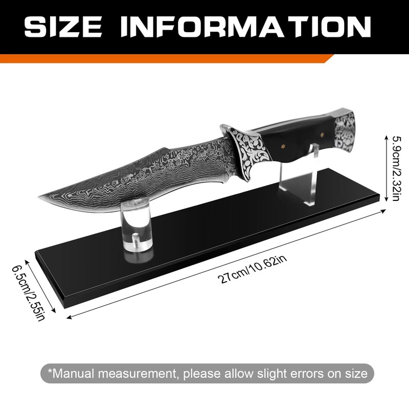 2 Pcs Acrylic Knife Display Stand, Knife Holder, Knife Display