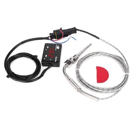 Exhaust Gas Temperature Display, Universal Digital Exhaust Gas Temperature Display with Sensor 0-1000C Car Exhaust Temperature Display Meter Exhaust Gas Meter Patrol Turbo Petrol Temp Meter Pointer
