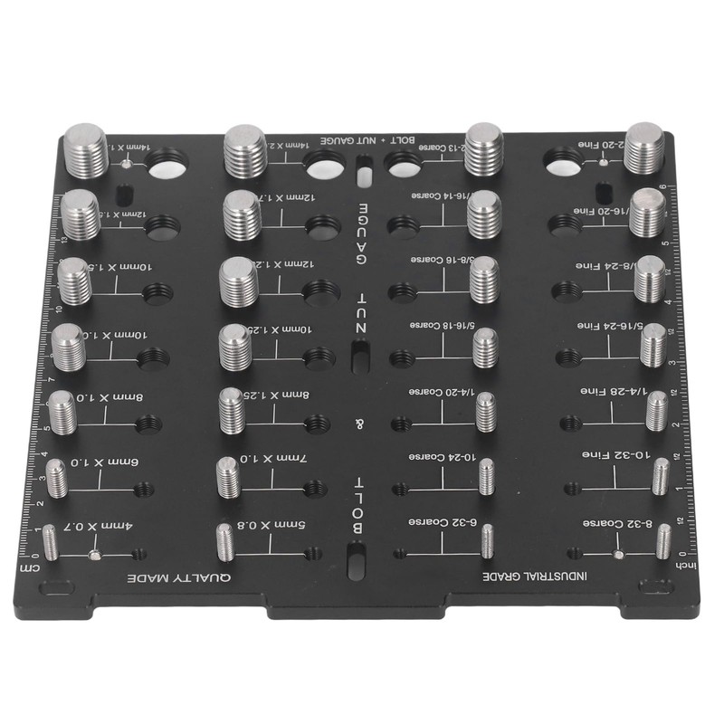 NUT Thread Checker Aluminum Alloy Screw IDENTIFIER 28 Holes Metric