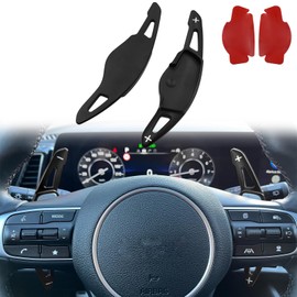 Pegatina de extensión de paleta de cambio de volante de coche de aleación de aluminio, accesorios para Kia Sportage 2023-2025, Kia K4 GT Line 2025(negro)