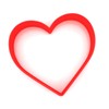 Heart Shaped Cookie Cutter | Plastic Cutter for Baking, Fondant,