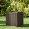 JUMMICO 31 Gallon Resin Deck Box Waterproof Indoor Outdoor Storage