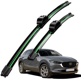 DIOCNAD Compatible With Mazda CX30 CX-30 2020-2024 All Trims Front Windshield Wipers Water Repellent Available in All-Seasons OEM Quality Set of 2 (Driver & Passenger Side) 26"+16"