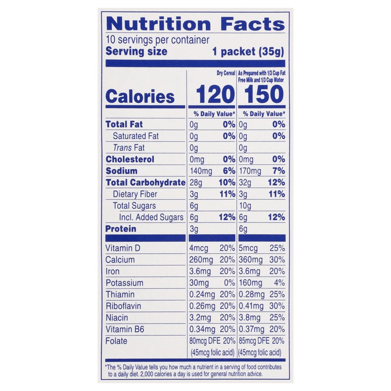 Cream of Wheat Instant Lower Sugar Maple Brown Sugar, 1.23