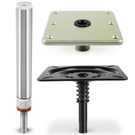 Boat Seat Mount Kit Include Lock'N-Pin 3/4" Seat Mount (1002), SP-2114 11" Fixed Pin Post & 7"x7" Base Plate | Marine-Grade Pedestal System for Fishing Boat Seats (3PCS)