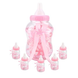 Feeding Bottle Shape Candy Boxes 30pcs Mini Candy Bottle Baby Shower Decorations Candy Boxes Party Decorations for Home Office Commercial Events(Blue)(Pink)