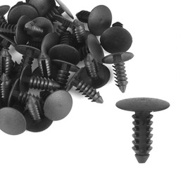 INFINAUTO 40pcs 5mm Hole Dia Plastic Bolt Rivets Fastener Clips Black for Car Stylish Design