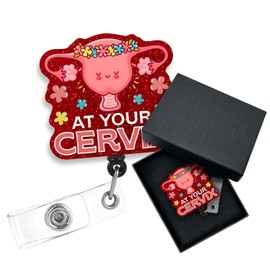 at Your Cervix Funny Labor & Delivery Nursing Retractable Badge Reel with Alligator Clip, for Doctor Nurse Gifts, for Labor & Delivery NICU Nurse OBGYN Midwife RN LPN CNA Nursing Doctor
