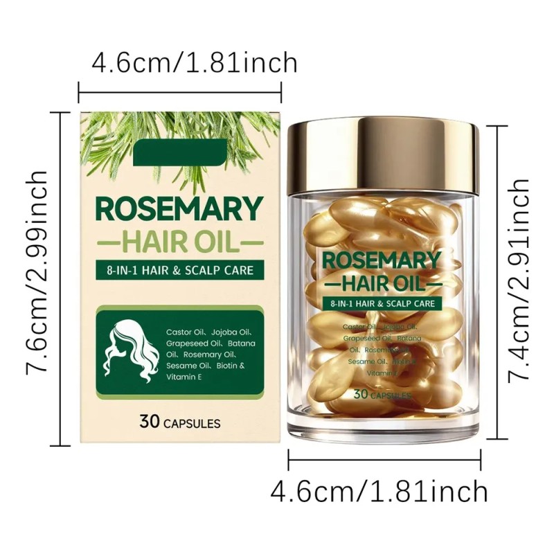 Cápsulas De Aceite De Romero Para El Cuidado Del Cabello