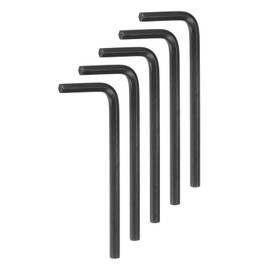 sourcing map 5pcs Hex Key Wrench 9/64" L-Shape Hexagon SAE Wrenches Chrome Vanadium Steel Repairing Tool for Home Repair, Black